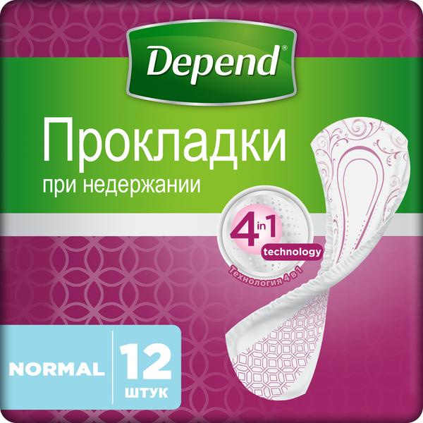 Прокладки Depend/Депенд Normal для женщин 12 шт.
