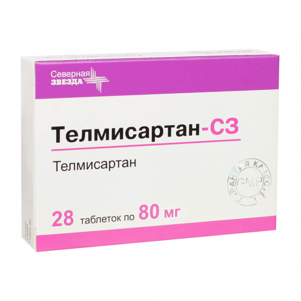 Телмисартан-СЗ таблетки 80мг 28шт