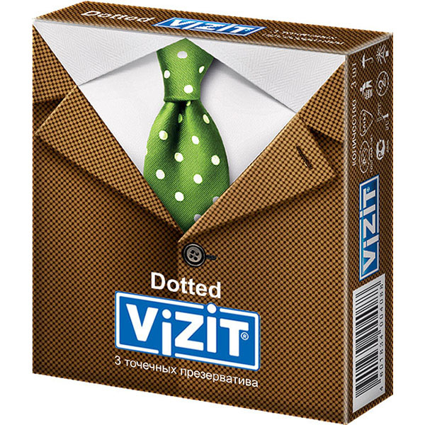 Презервативы Vizit (Визит) Dotted точечные 3 шт.