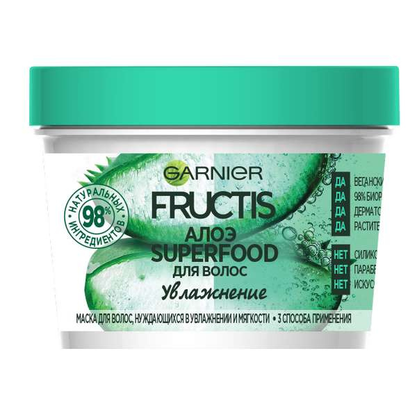 Маска для волос Алоэ Fructis Superfood Garnier/Гарнье 390мл