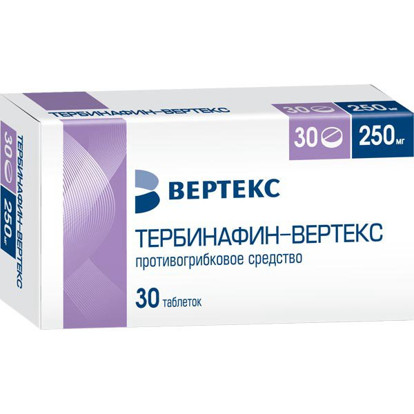 Тербинафин-Вертекс таблетки 250мг 30шт
