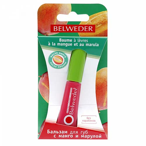 Бальзам Belweder (Бельведер) для губ с манго и марулой 7 мл 