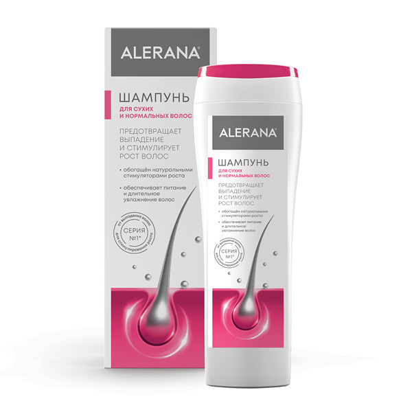 Шампунь для сухих и нормальных волос Alerana/Алерана 250мл