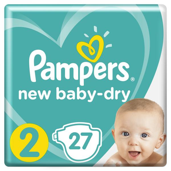 Подгузники Pampers (Памперс) New Baby-Dry р.2 Mini 3-6 кг 27 шт.