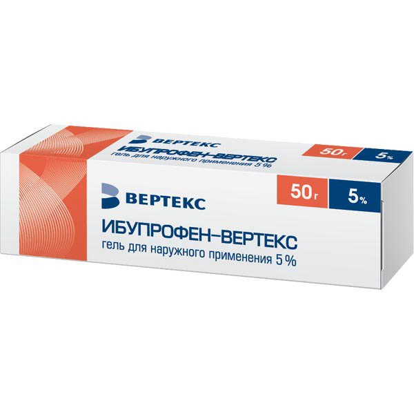 Ибупрофен-верте гель 5 % 50 г