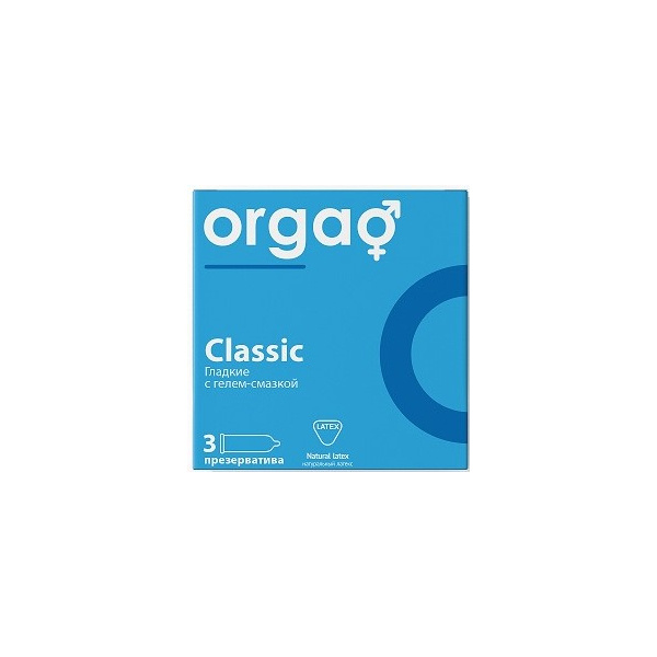 Презервативы Orgao (Оргао) гладкие, прозрачные 52 мм 3 шт.