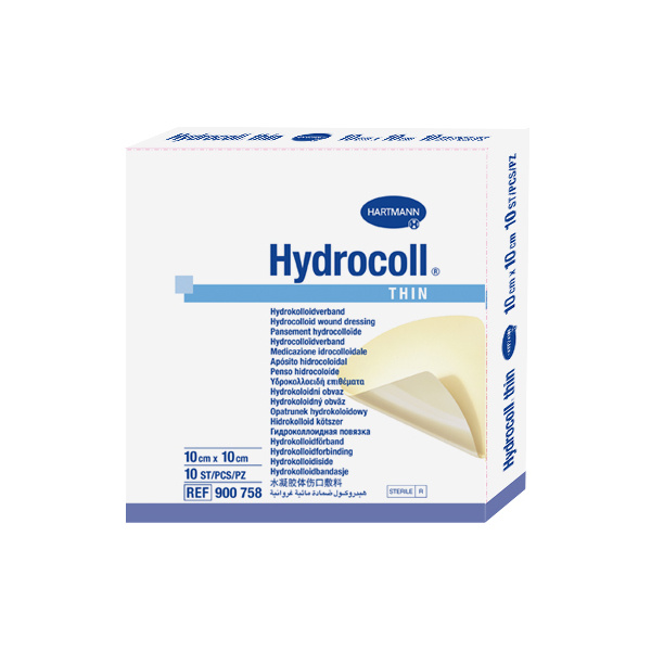 Повязки гидроколлоидные стерильные Thin Hydrocoll/Гидроколл 10см х 10см 10шт